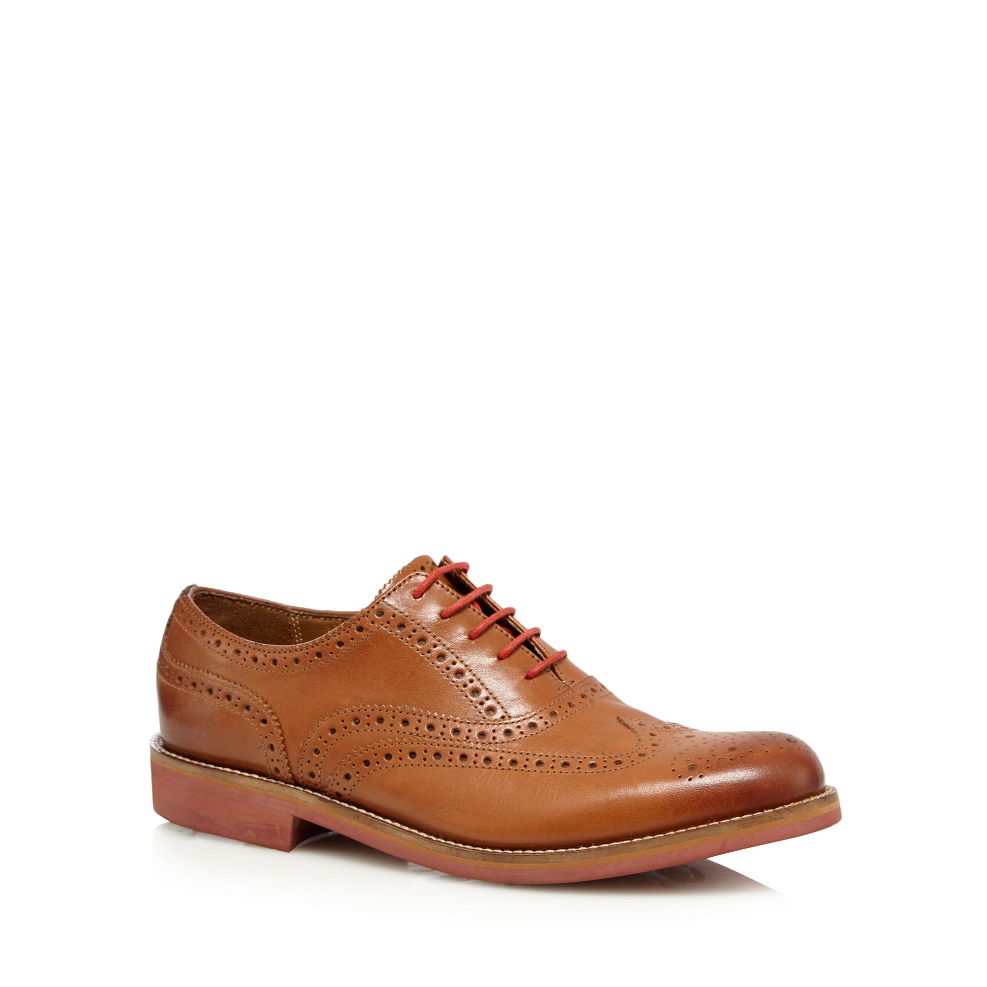 Rjr.John Rocha Mens Designer Light Brown Leather Brogue Shoes From ...