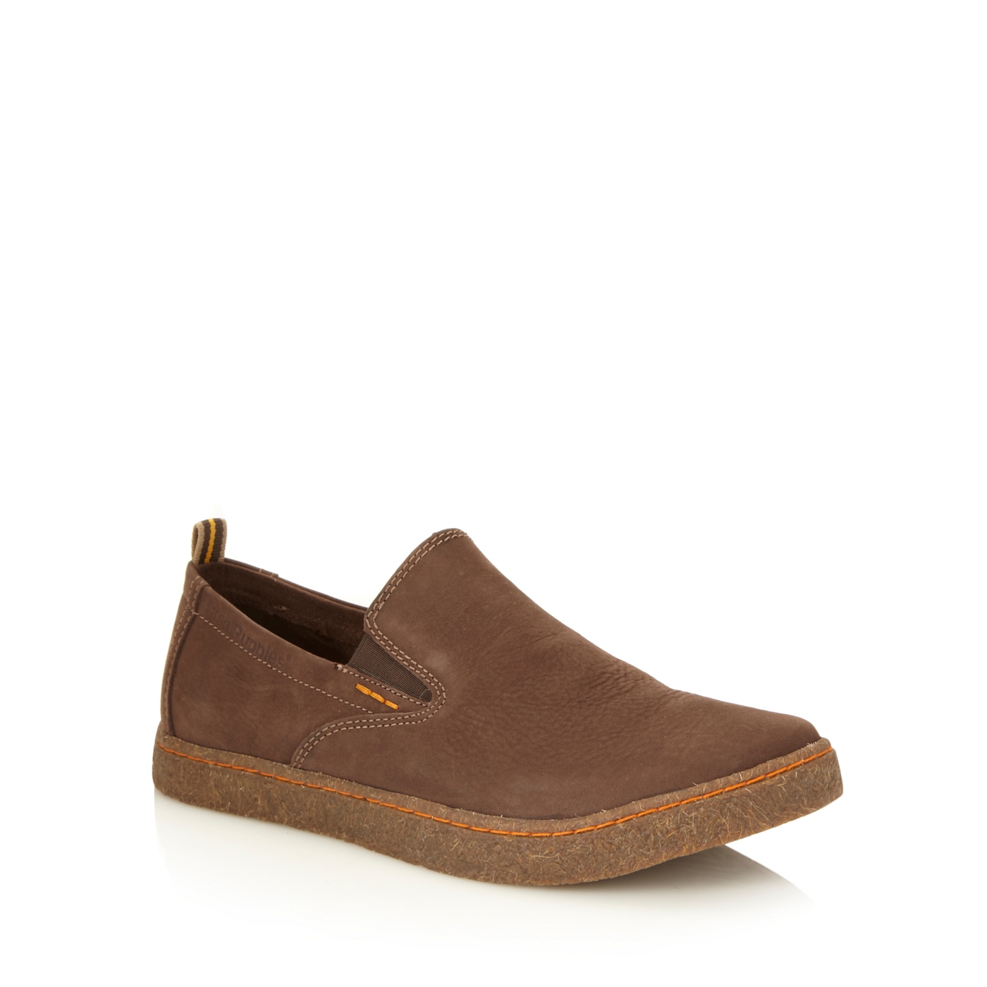 Hush Puppies Brown suede Lockat slip on chukka shoes