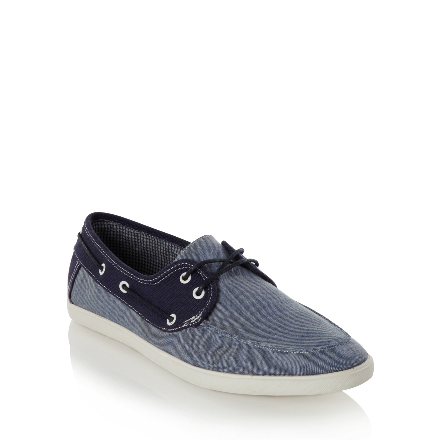 Call It Spring Blue chambray denim boat shoes