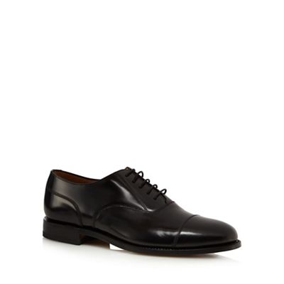 Loake Black leather wide fit Oxford shoes | Debenhams