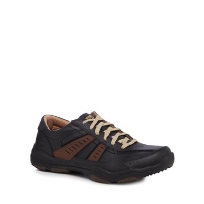 Skechers - Black leather 'Larson Nerick' trainers