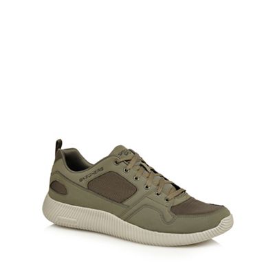 Skechers - Khaki 'Depth Charge' lace up trainers