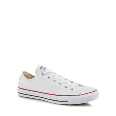 Converse - White leather 'Chuck Taylor' trainers