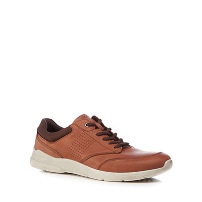 ECCO - Tan leather 'Irving' trainers