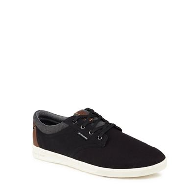 Jack & Jones - Black canvas 'Gaston' trainers