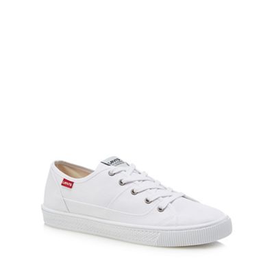 levis white canvas trainers