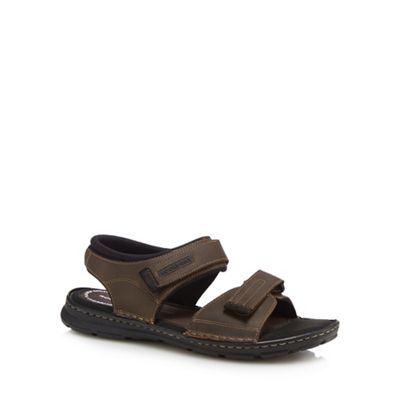 Rockport - Brown leather 'Darwyn' sandals