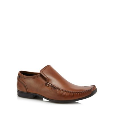 Base London - Tan leather 'Acrobat' slip-on shoes