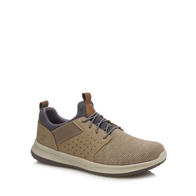 Skechers - Taupe knitted 'Delson-Camben' trainers