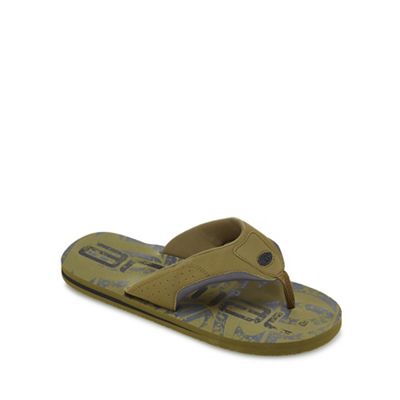 Animal - Khaki 'Jekyll' flip flops