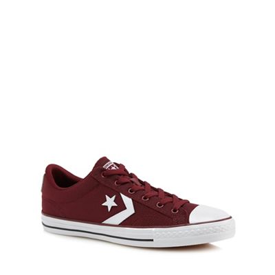 Converse - Dark red 'Star Player' lace up trainers