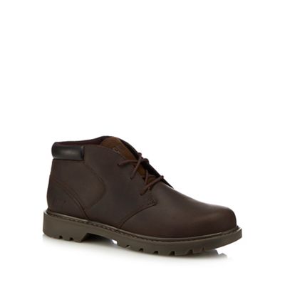 Caterpillar - Brown leather 'Stout' chukka boots