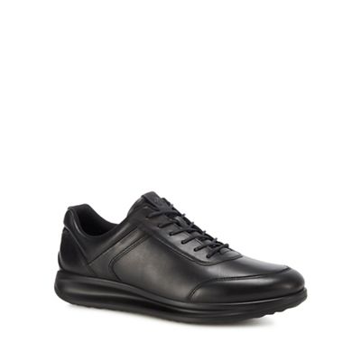 ECCO - Black leather 'Aquet' trainers