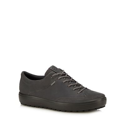 ECCO - Dark grey leather 'Soft 7' trainers