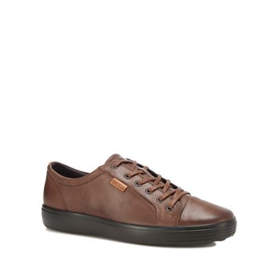 ECCO - Brown leather 'Soft 7' trainers