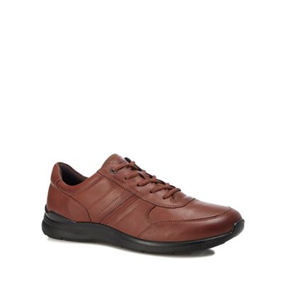 ECCO - Tan leather 'Irving' trainers