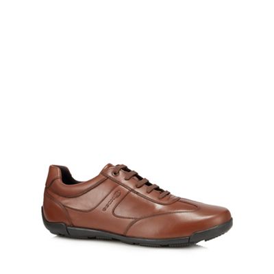 Geox - Tan leather 'Edgware' trainers