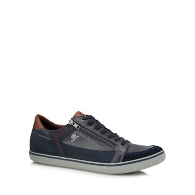 Geox - Navy leather 'Halver' trainers
