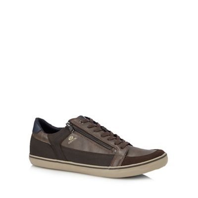 Geox - Brown leather 'Halver' trainers