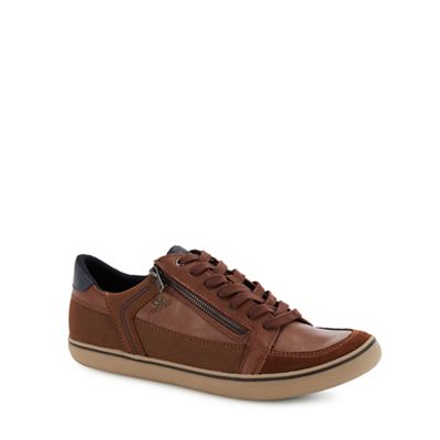 Geox - Tan leather 'Halver' trainers