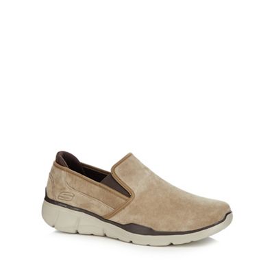Skechers - Light brown suede 'Equalizer 3.0' slip-on trainers