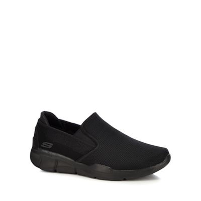 Skechers - Black knit 'Equalizer 3.0' slip-on trainers