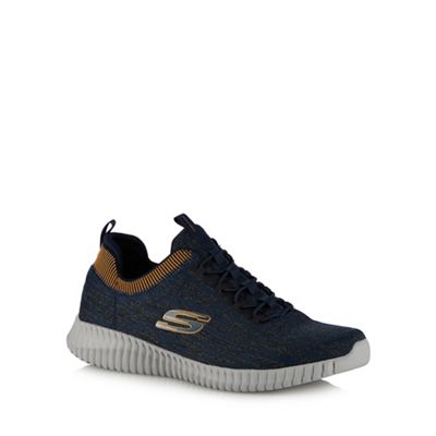 Skechers - Navy knitted 'Elite Flex Hartnell' slip-on trainers