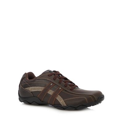 Skechers - Brown leather 'Diameter Blake' trainers