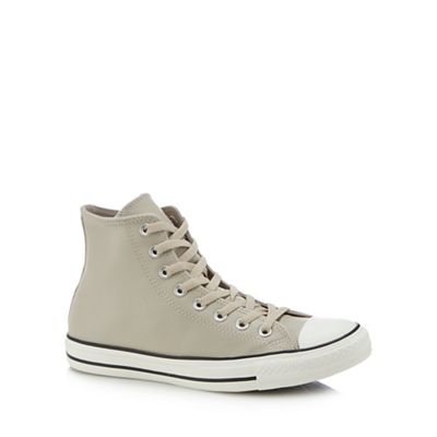 Converse - Natural leather 'Chuck Taylor All Star' high tops trainers