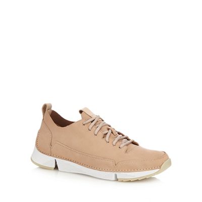 Clarks - Natural nubuck 'Tri Spark' trainers