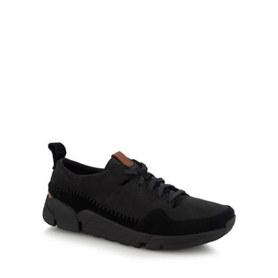 Clarks - Black nubuck 'Triactive Run' trainers