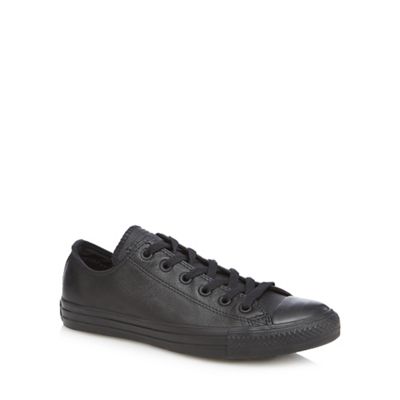 Converse - Black leather 'All Star' trainers