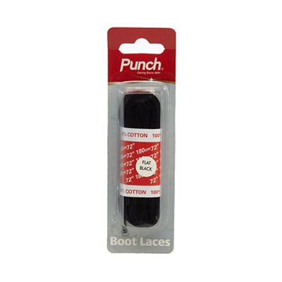 Punch Shoe Care - Black flat boot laces