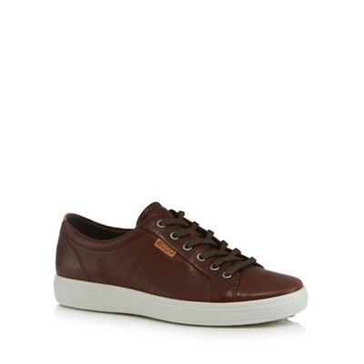 ECCO - Brown leather 'Soft 7' trainers