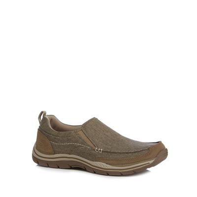 Skechers - Khaki 'Expected Tomen' slip-on shoes