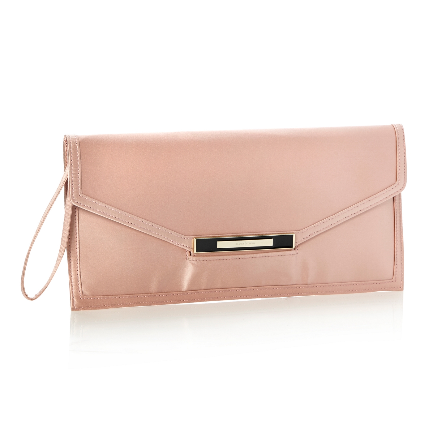 J by Jasper Conran Designer pink silk slotted clutch bag