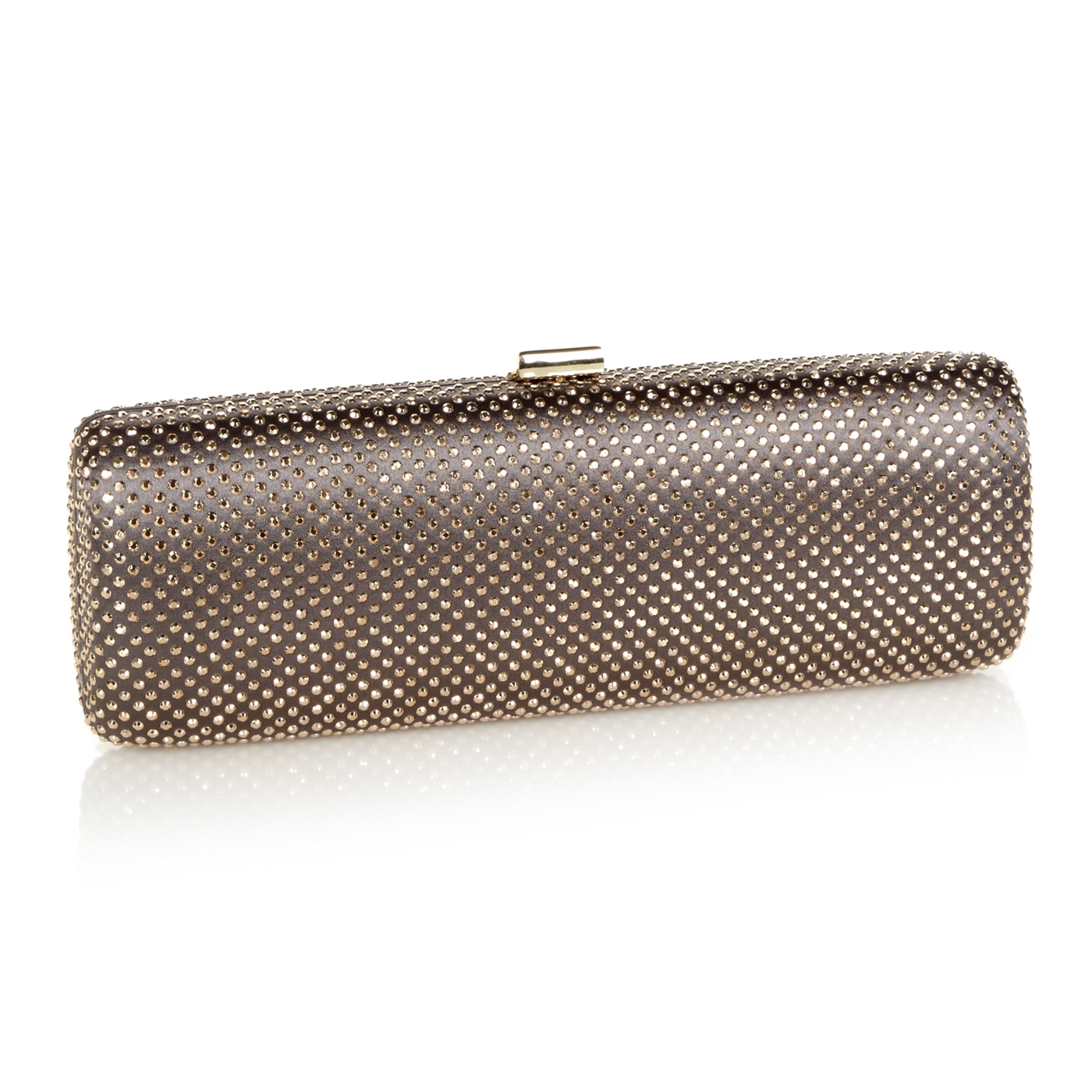 No. 1 Jenny Packham Designer taupe rhinestone clutch bag