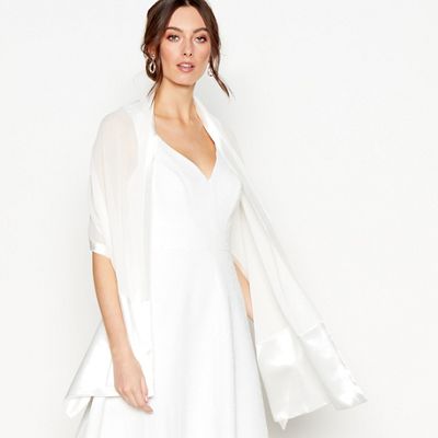 Debut - Ivory satin border stole