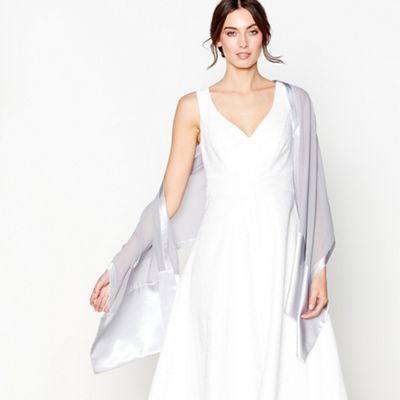 Debut - Silver panelled chiffon stole