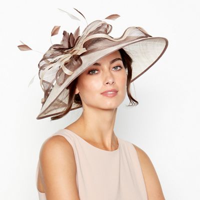 brown wedding hats and fascinators