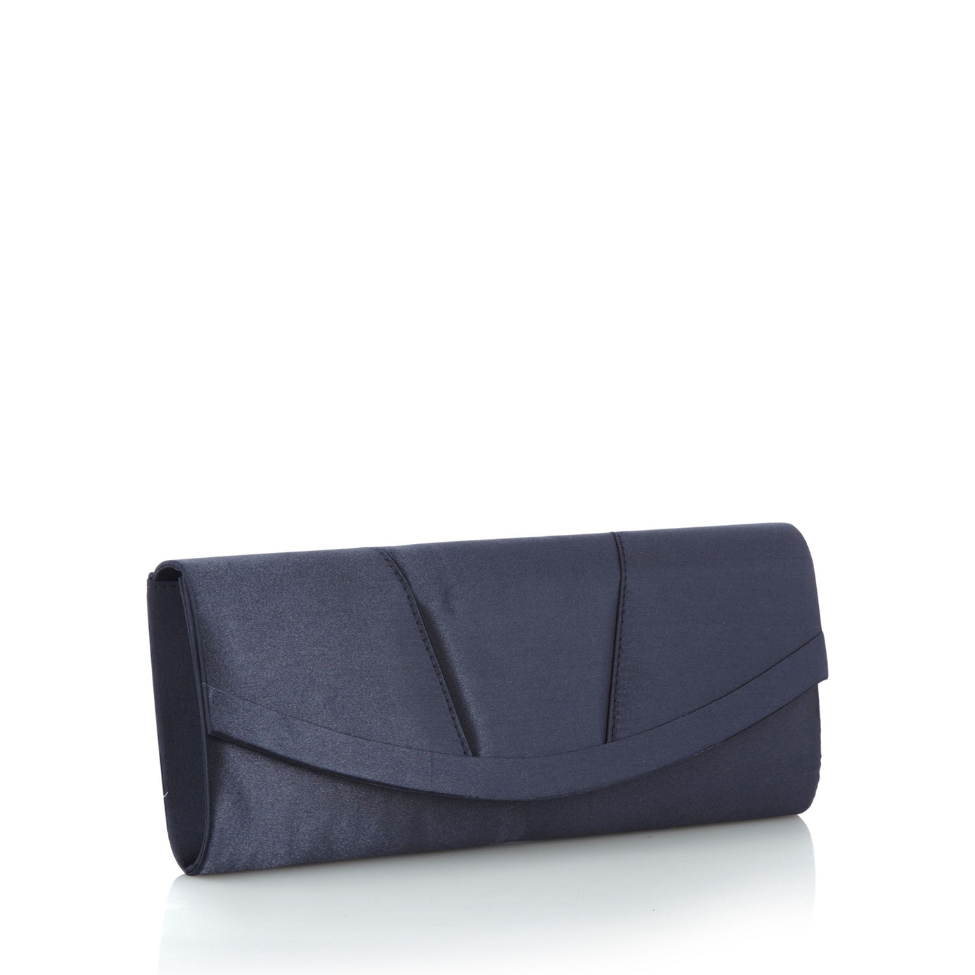 Debut Navy curved clutch bag