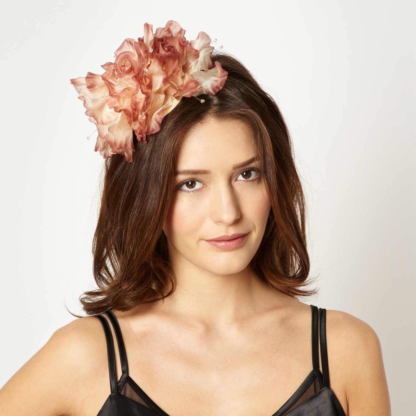 Star by Julien Macdonald Designer dark pink rose trio headband