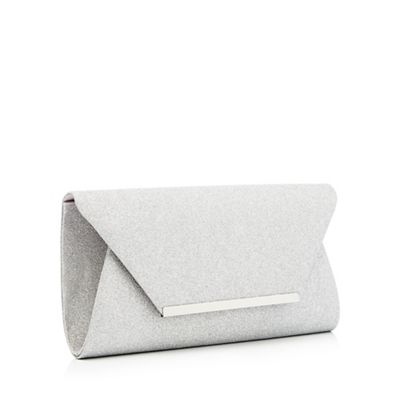 debenhams silver clutch bag