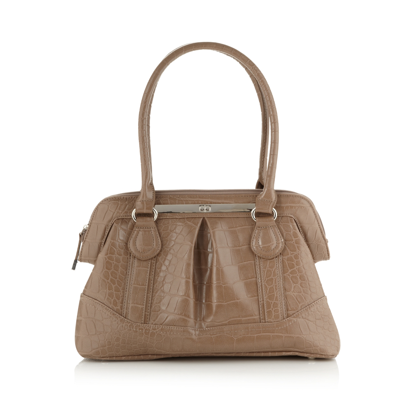 The Collection Taupe mock croc doctors bag
