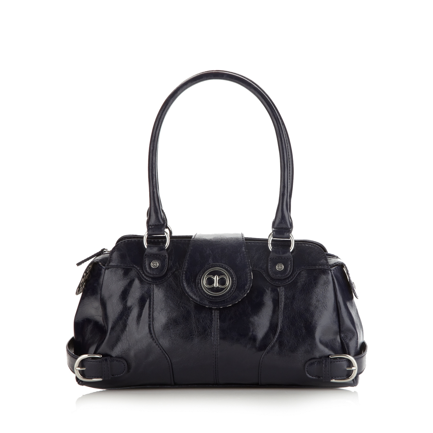 The Collection Navy buckle detail shoulder bag