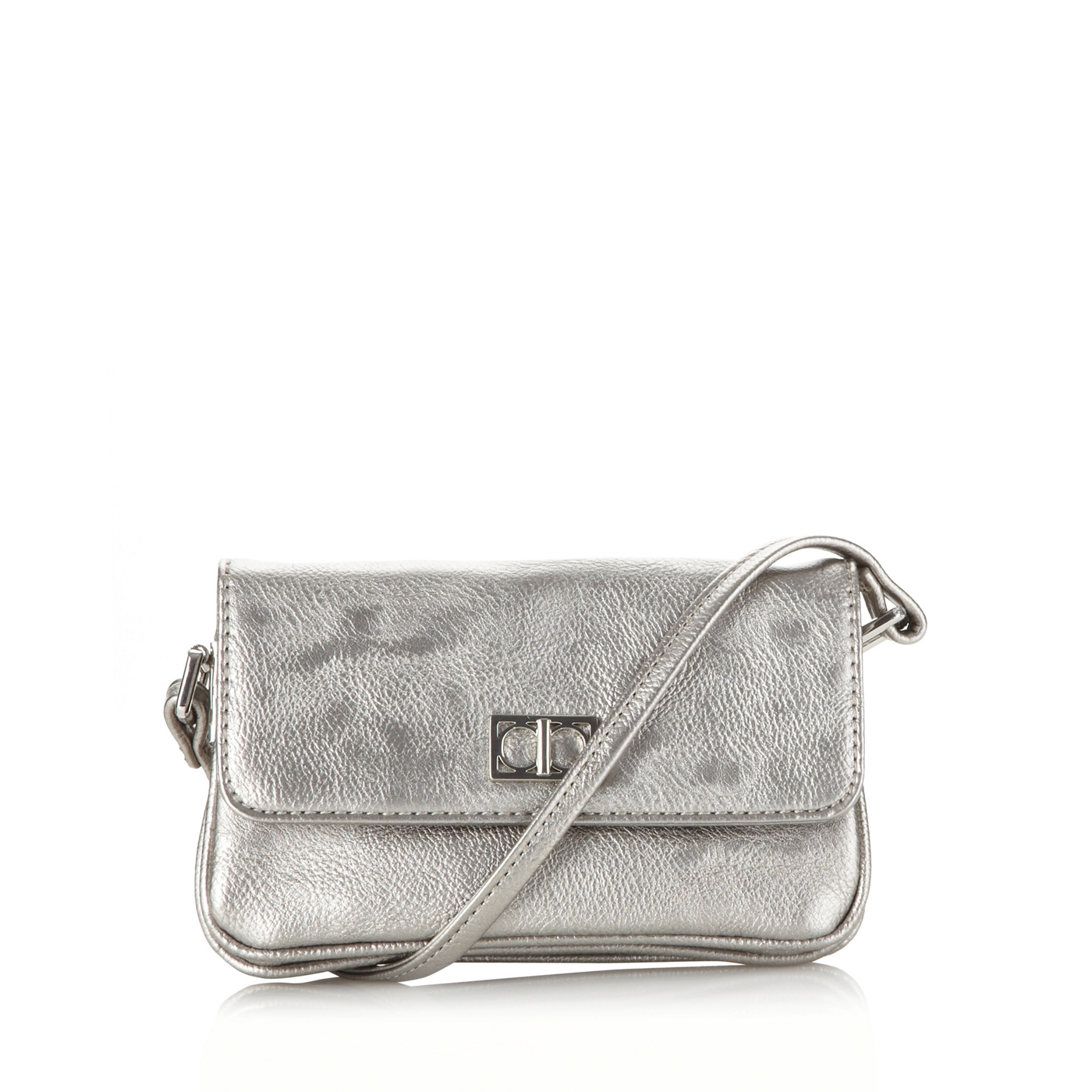 The Collection Silver small rectangular cross body bag