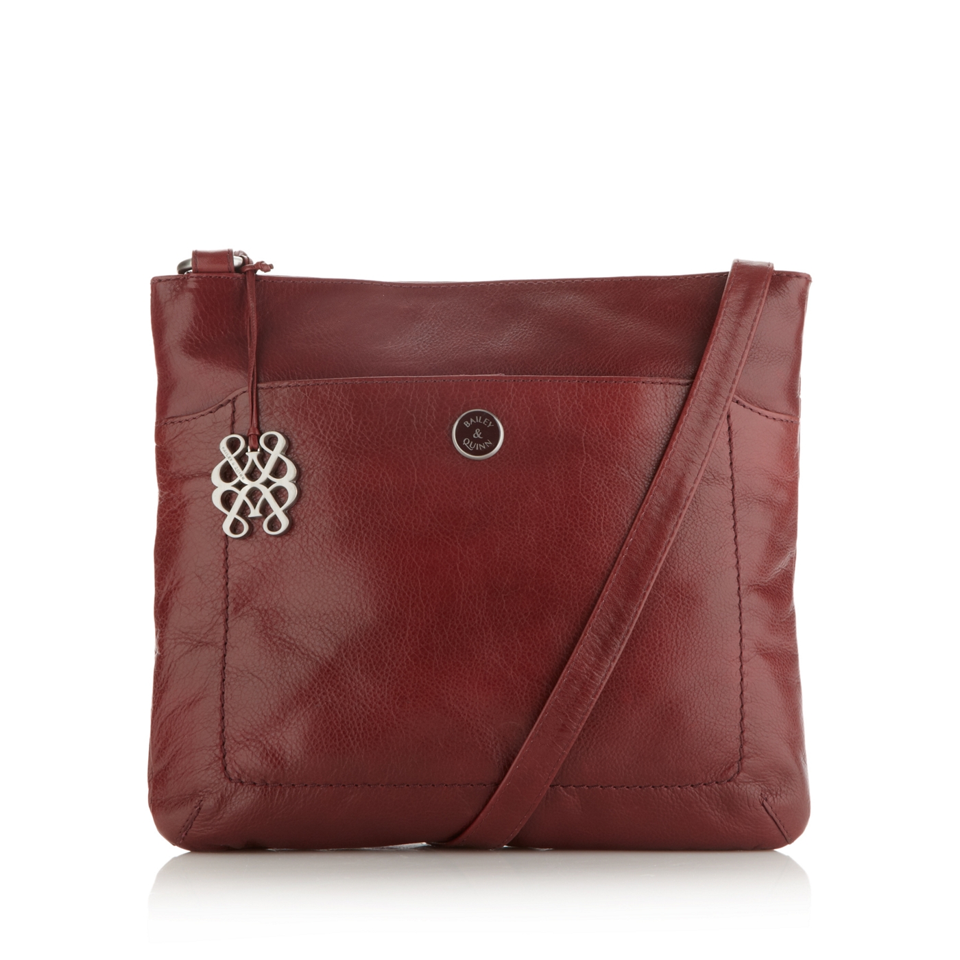 Bailey & Quinn Plum leather cumbria cross body bag