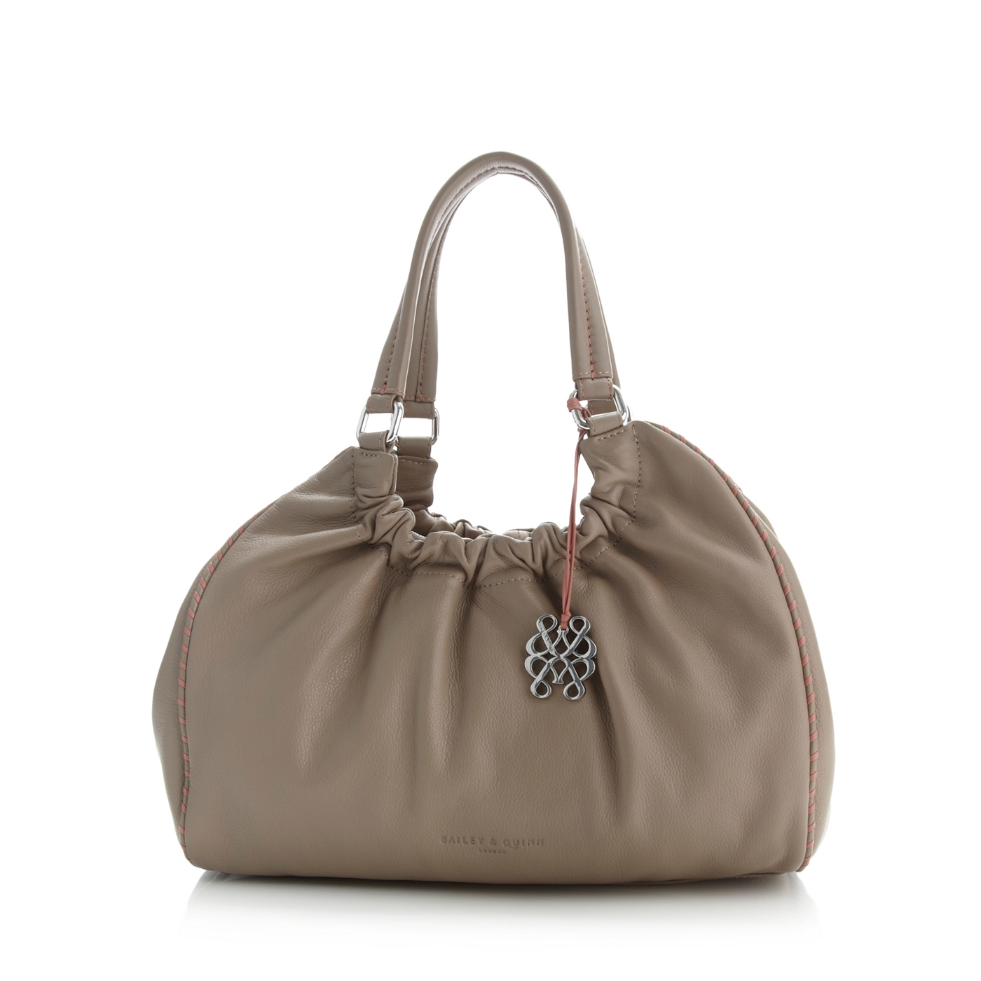 Bailey & Quinn Taupe leather putney shoulder bag