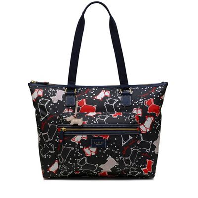 Offer Debenhams Radley - Large navy Speckle Dog tote bag