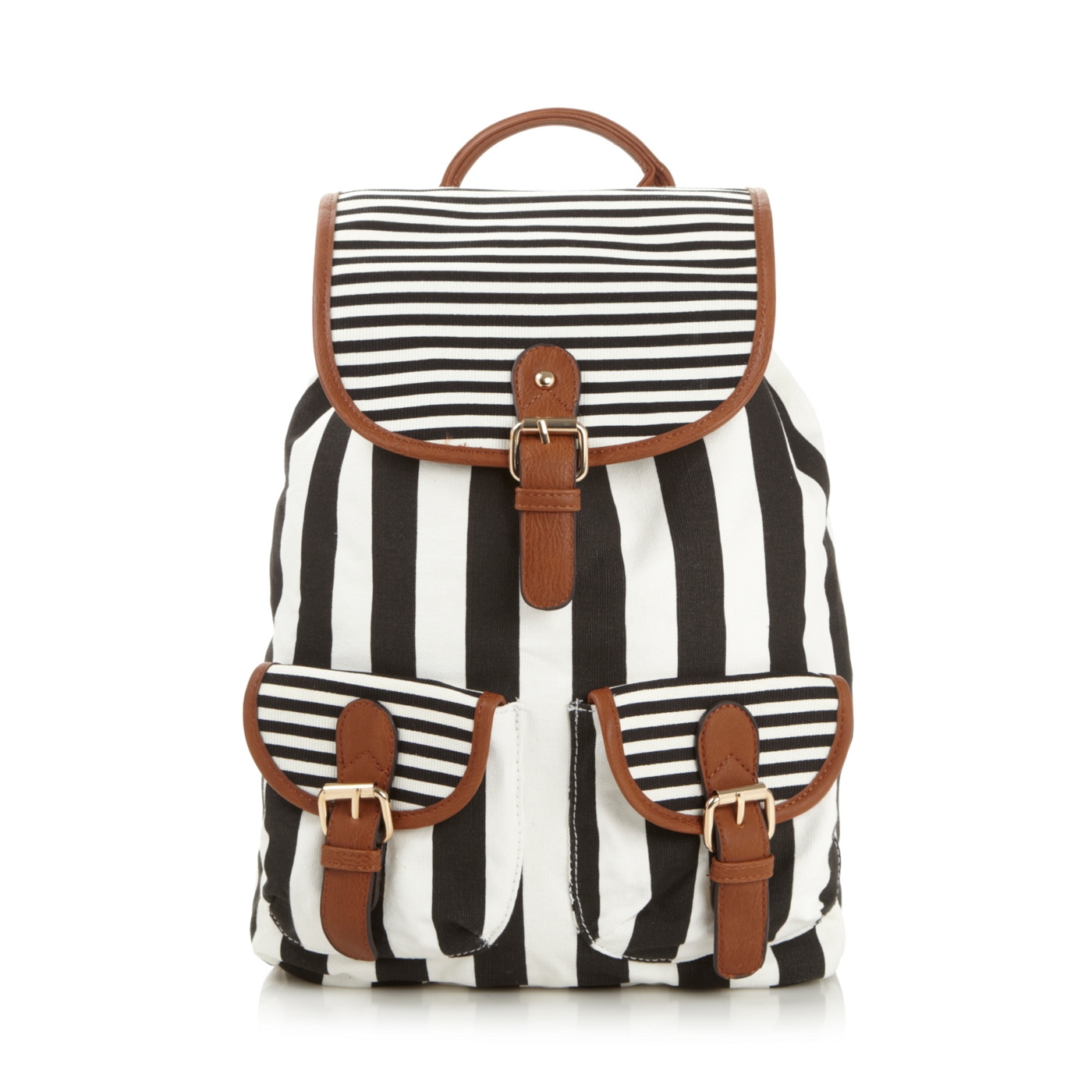 Call It Spring Black striped Buckbee backpack